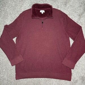 GoodFellow & Co Men's Maroon Zip-Up Sweater